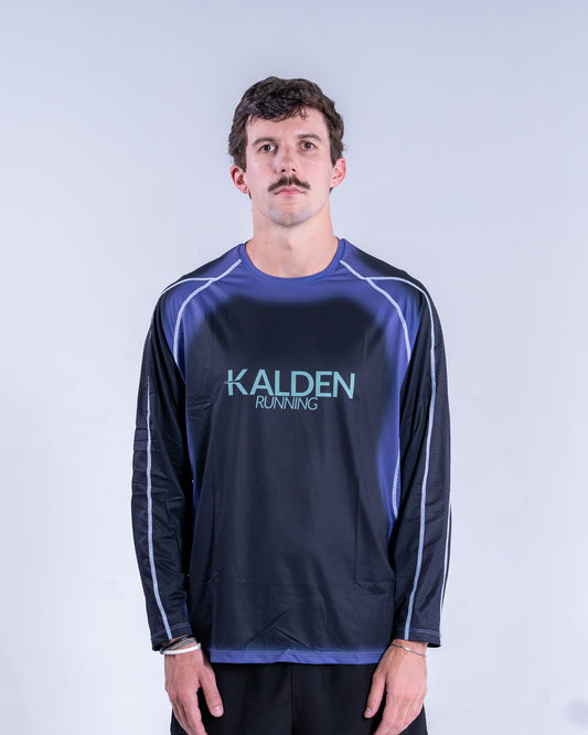 Unisex Storm Perforated Run Long Sleeve - Black Orchid